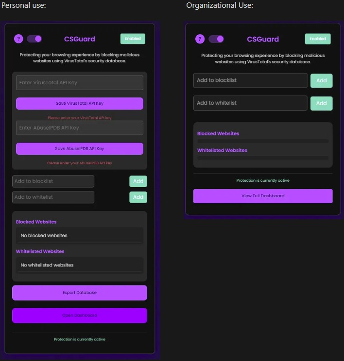 AzGuard Extension Interface